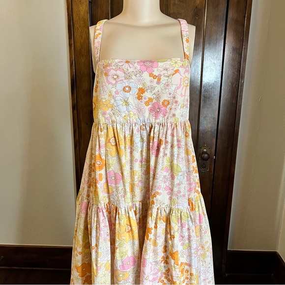 Free People Park Slope Retro Floral Maxi Dress Sz Small - Picture 5 of 12
